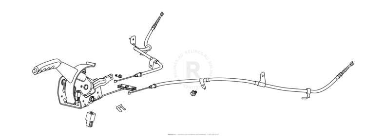 Запчасти Chery Tiggo 5 Поколение I (2013)  — Стояночный тормоз (2) — схема