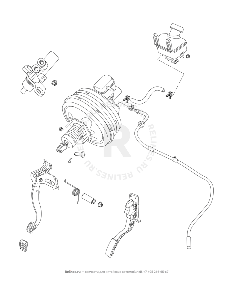 Запчасти Chery Tiggo 5 Поколение I (2013)  — Тормозная система (2) — схема