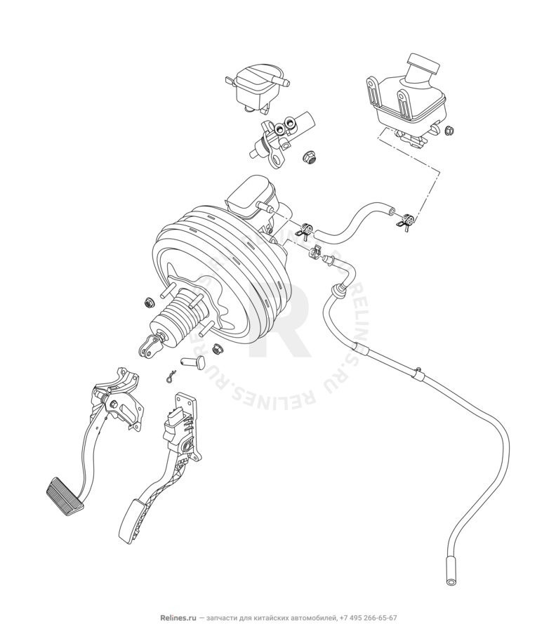 Запчасти Chery Tiggo 5 Поколение I (2013)  — Тормозная система (3) — схема