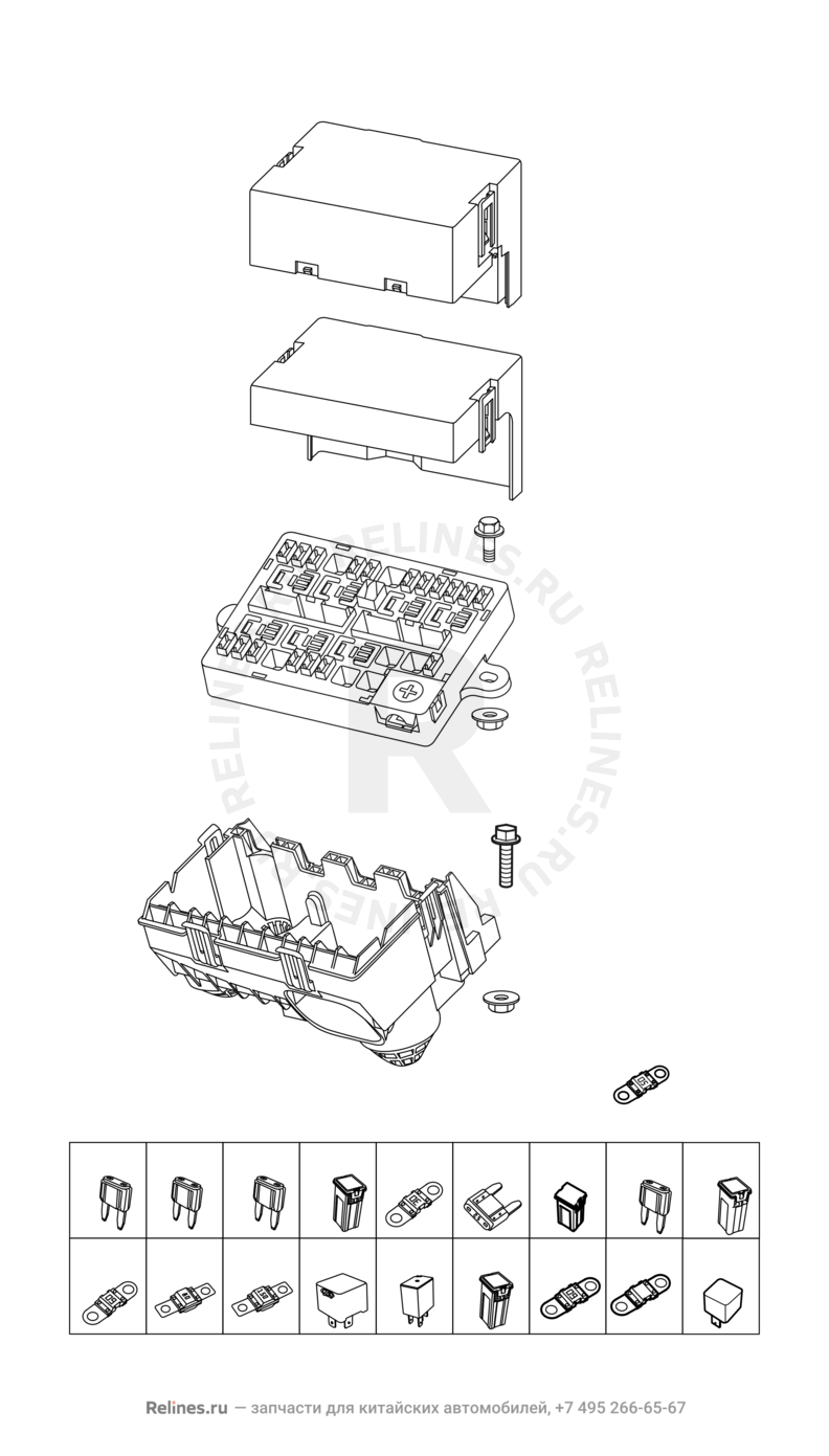 Запчасти Chery Tiggo 5 Поколение I (2013)  — Проводка кузова (1) — схема