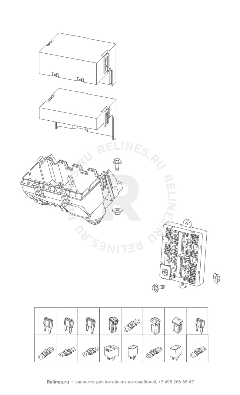 Запчасти Chery Tiggo 5 Поколение I (2013)  — Проводка кузова (3) — схема