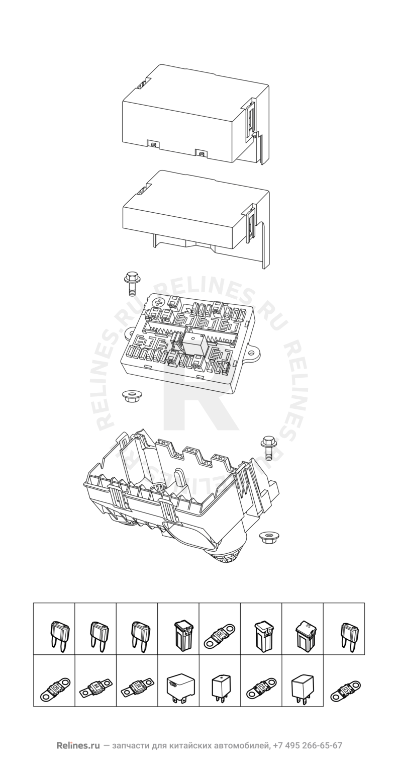 Запчасти Chery Tiggo 5 Поколение I (2013)  — Проводка кузова (2) — схема