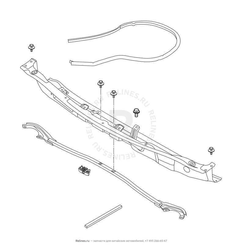Запчасти Chery Tiggo 5 Поколение I (2013)  — Аксессуары кузова — схема