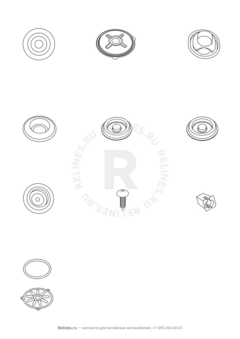 Запчасти Chery Tiggo 5 Поколение I (2013)  — Заглушки, прокладки, накладки (2) — схема