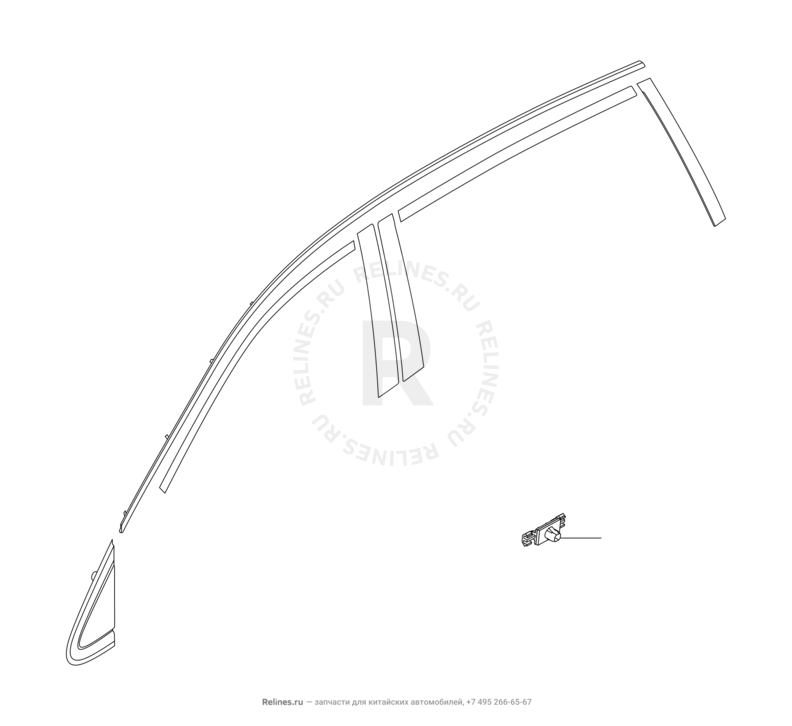 Запчасти Chery Tiggo 5 Поколение I (2013)  — Накладки кузова, клапан вентиляции — схема