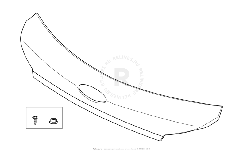 Панель обшивки Chery Tiggo 5 — схема