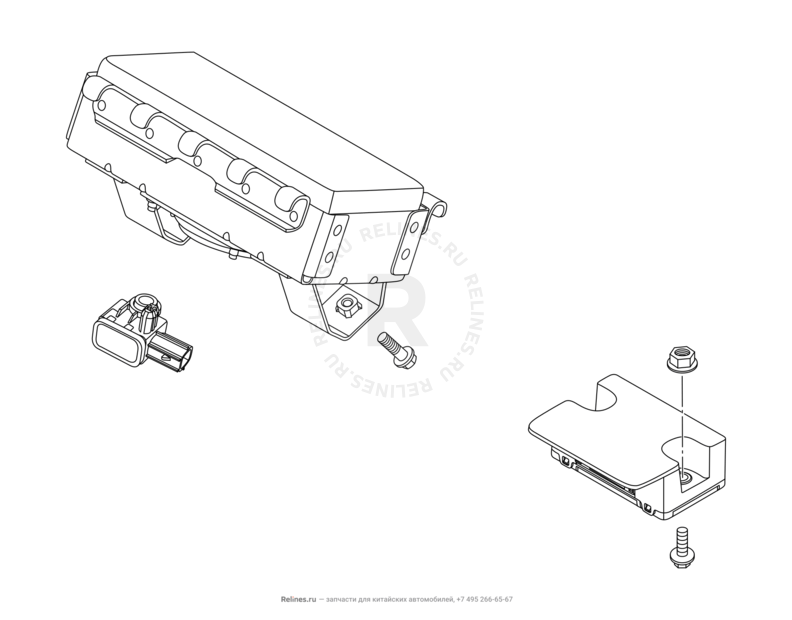 Запчасти Chery Tiggo 5 Поколение I (2013)  — Подушка безопасности переднего пассажира (Airbag) — схема