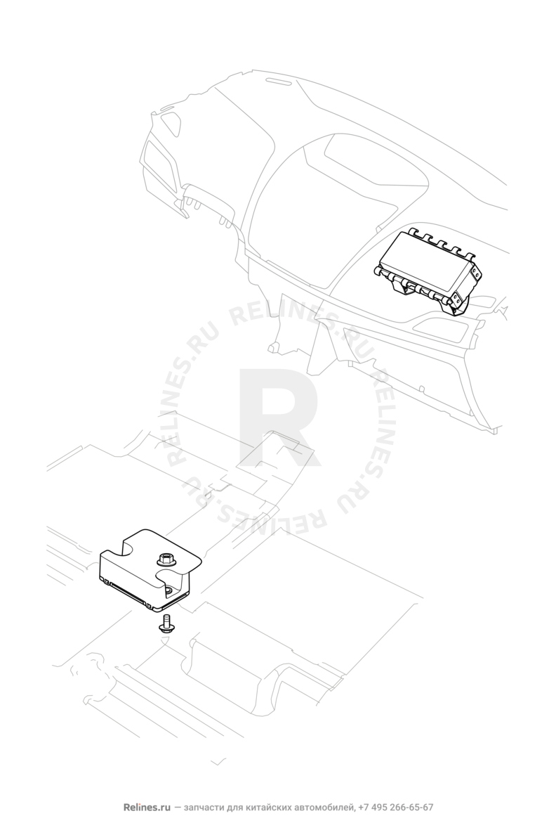 Запчасти Chery Tiggo 5 Поколение I (2013)  — Подушки безопасности (1) — схема
