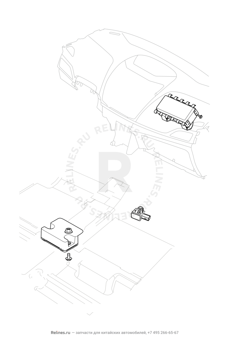 Запчасти Chery Tiggo 5 Поколение I (2013)  — Подушки безопасности (2) — схема
