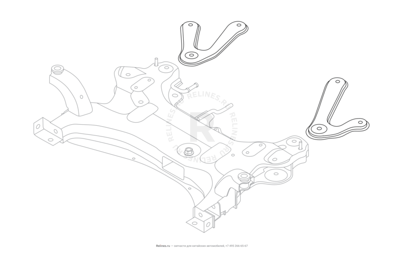 Запчасти Chery Tiggo 8 Pro Поколение I (2020)  — Подрамник задний — схема