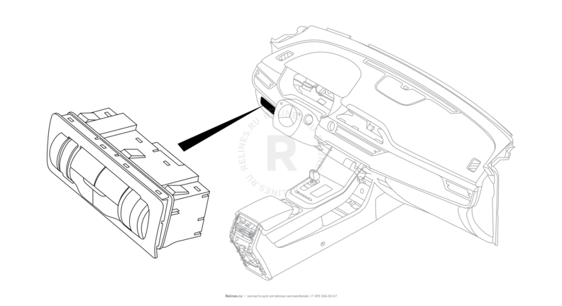 Запчасти Chery Tiggo 8 Pro Max Поколение I (2022)  — Кнопки управления панели приборов (1) — схема
