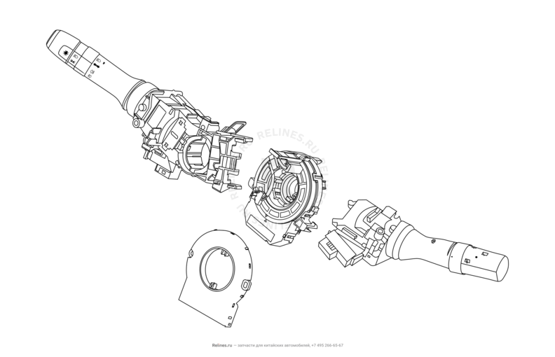 Запчасти Chery Tiggo 8 Pro Max Поколение I (2022)  — Подрулевые переключатели (3) — схема
