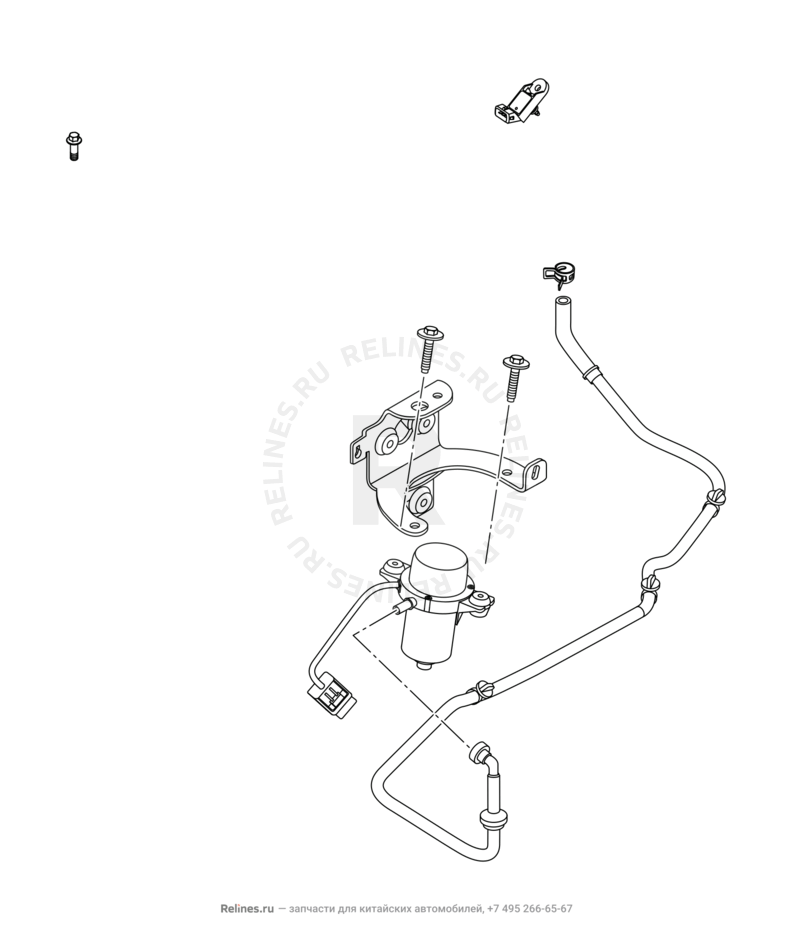 Запчасти Chery Tiggo 4 Pro Поколение I (2021)  — Вакуумный насос (3) — схема