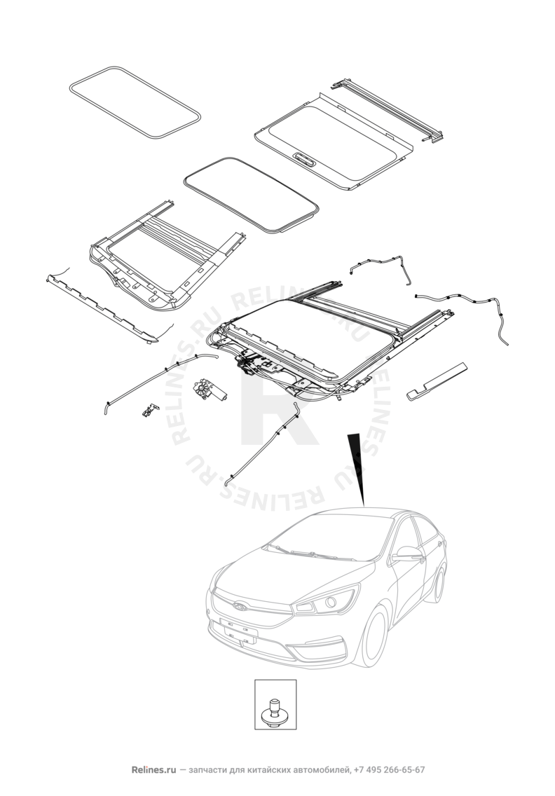 Люк Omoda S5 GT — схема