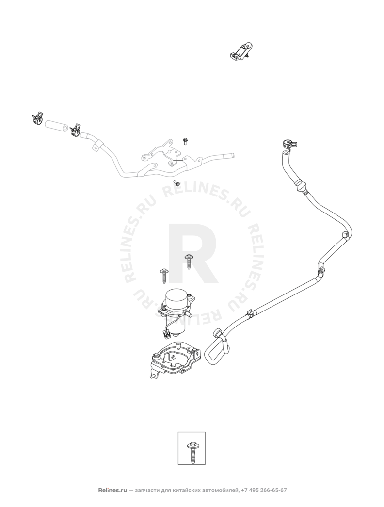 Запчасти Chery Tiggo 7 Pro Поколение I (2020)  — Вакуумный насос (3) — схема