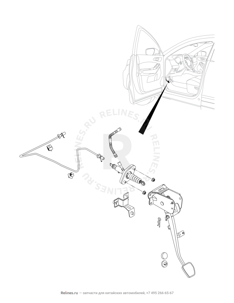 Запчасти Chery Tiggo 4 Поколение I — рестайлинг (2018)  — Механизм сцепления (4) — схема