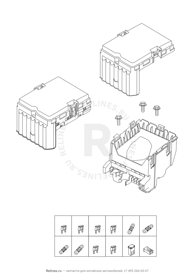 Запчасти Chery Tiggo 8 Pro Max Поколение I (2022)  — Блок предохранителей (6) — схема