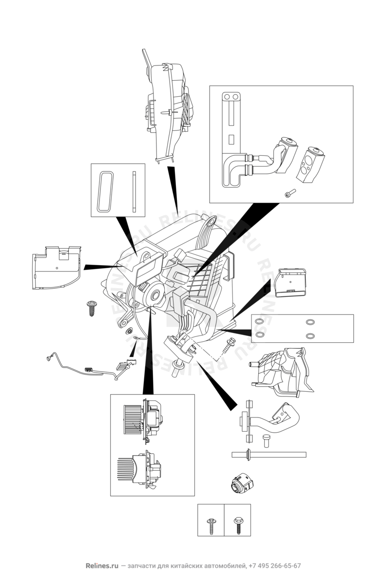 Запчасти Chery Tiggo 8 Поколение I (2018)  — Система кондиционирования — схема