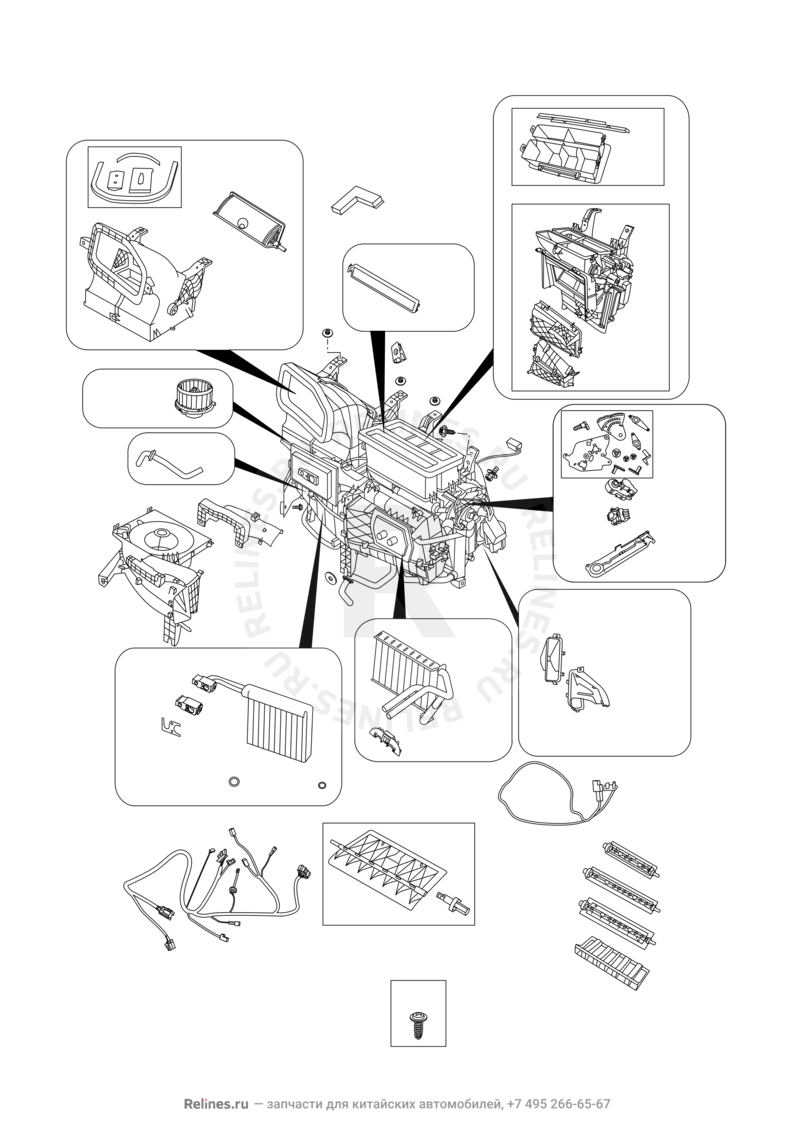 Запчасти Chery Tiggo 4 Pro Поколение I (2021)  — Система кондиционирования — схема