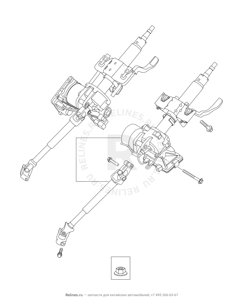 Запчасти Chery Tiggo 8 Поколение I (2018)  — Рулевая колонка (5) — схема