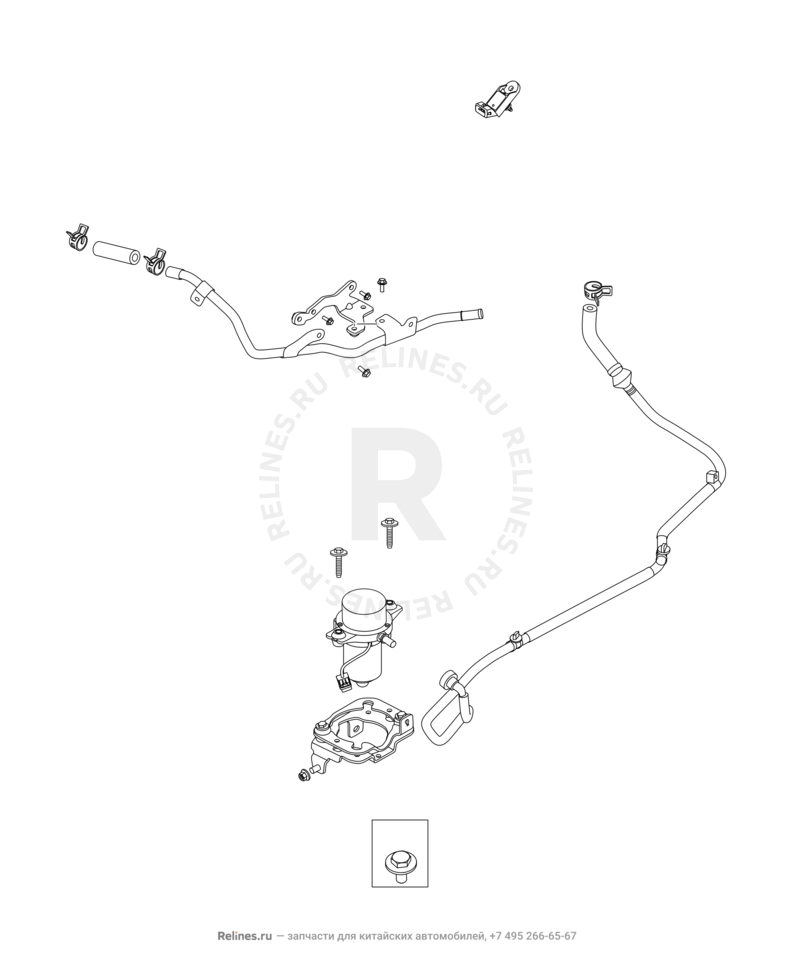 Запчасти Chery Tiggo 8 Поколение I (2018)  — Вакуумный насос (6) — схема