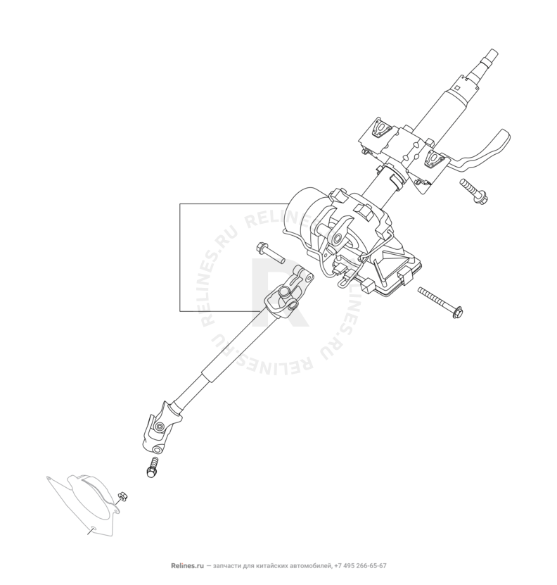 Запчасти Chery Tiggo 8 Поколение I (2018)  — Рулевая колонка (3) — схема