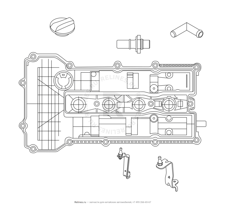 Запчасти Chery Tiggo 7 Pro Поколение I (2020)  — Крышка клапанная — схема