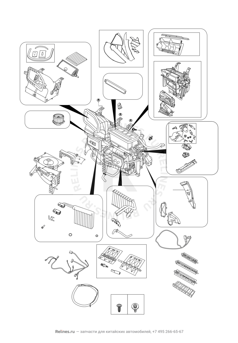 Запчасти Chery Tiggo 8 Поколение I (2018)  — Система кондиционирования (4) — схема