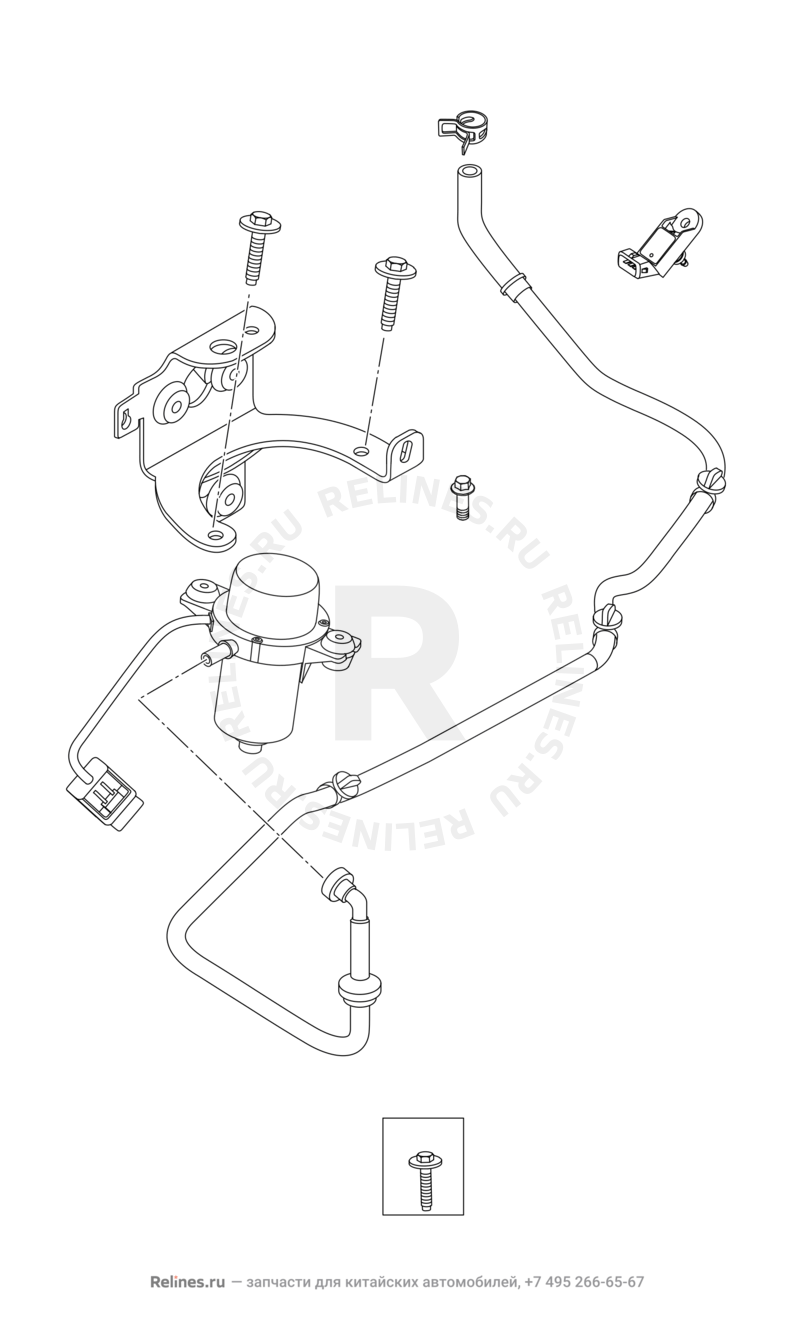 Запчасти Chery Tiggo 4 Pro Поколение I (2021)  — Вакуумный насос (6) — схема