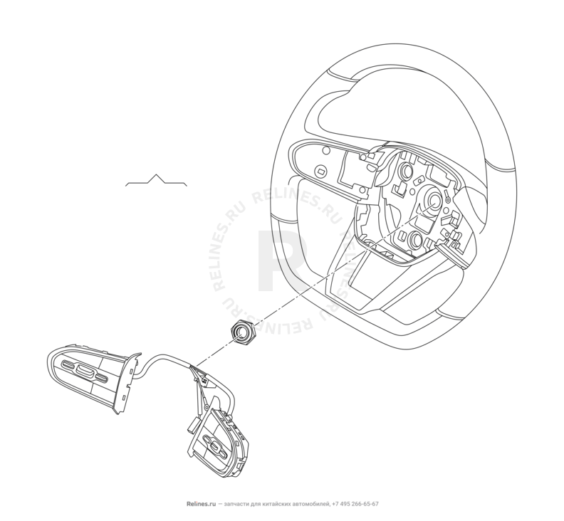 Запчасти Omoda С5 Поколение I (2022)  — Рулевое колесо (руль) и подушки безопасности (1) — схема