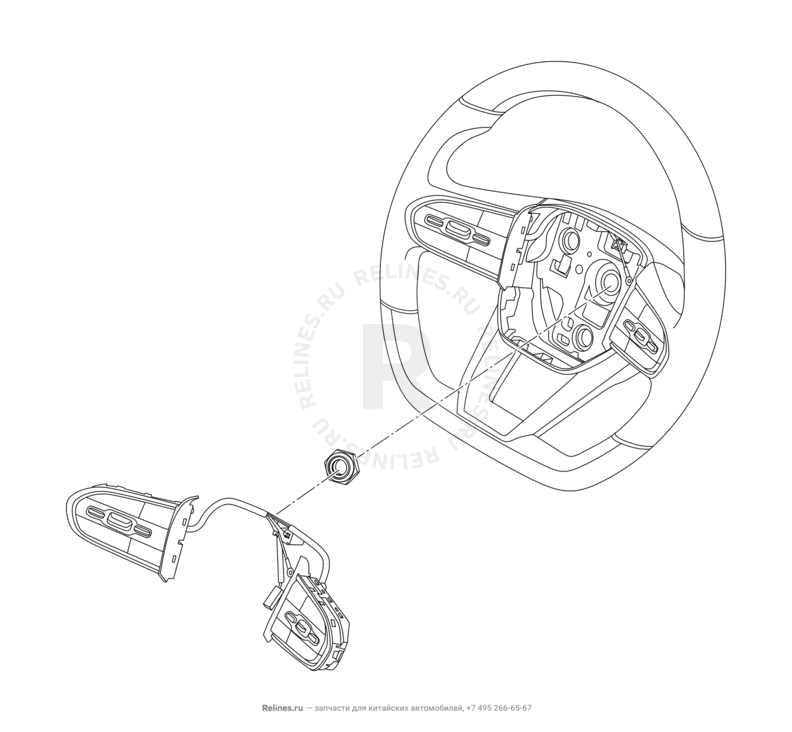 Запчасти Omoda С5 Поколение I (2022)  — Рулевое колесо (руль) и подушки безопасности (2) — схема