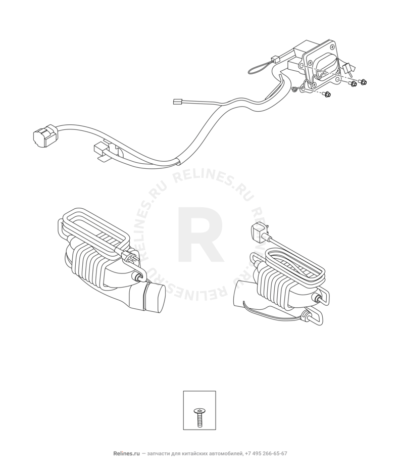 Запчасти Chery Tiggo 8 Pro Max Поколение I (2022)  — Автомобильная зарядка (1) — схема