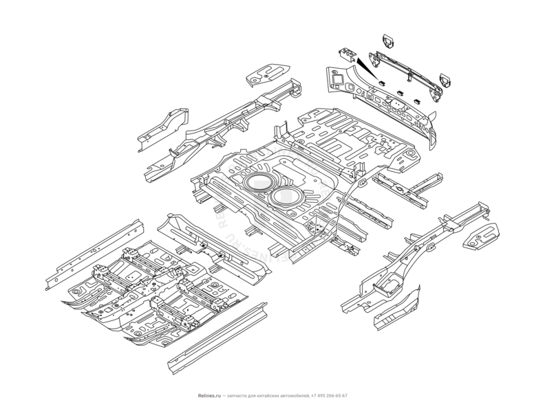 Запчасти Chery Tiggo 8 Pro Max Поколение I (2022)  — Кузовные детали (2) — схема