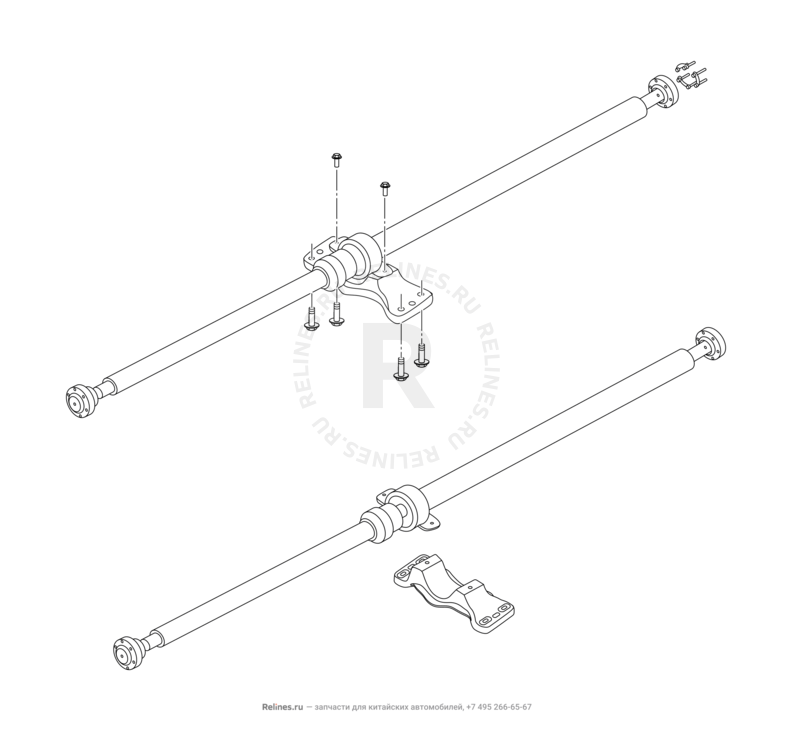 Запчасти Chery Tiggo 7 Pro Max Поколение I (2022)  — Приводной вал (привод колеса) (1) — схема