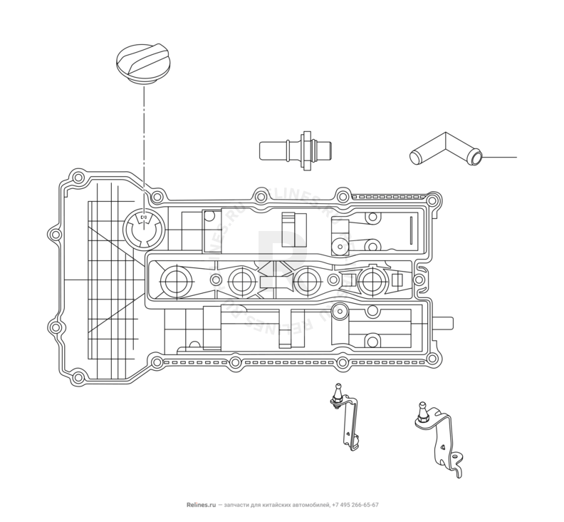 Запчасти Chery Tiggo 4 Pro Поколение I (2021)  — Крышка клапанная — схема