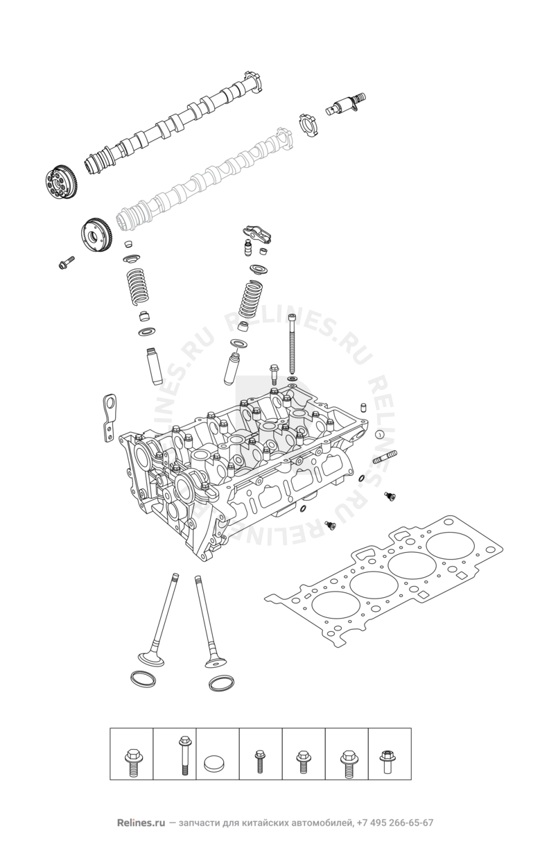 Запчасти Chery Tiggo 4 Pro Поколение I (2021)  — Головка блока цилиндров — схема