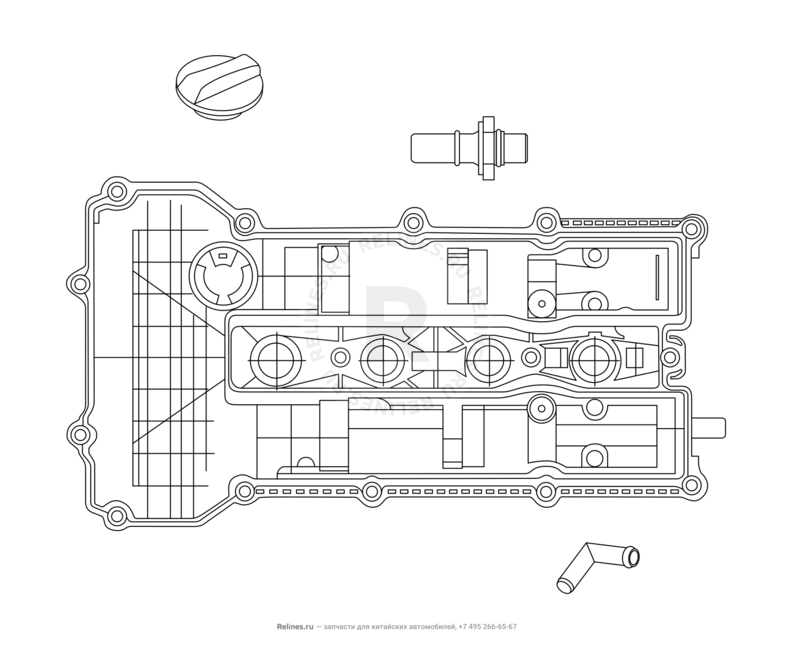 Запчасти Chery Tiggo 7 Pro Поколение I (2020)  — Крышка клапанная — схема