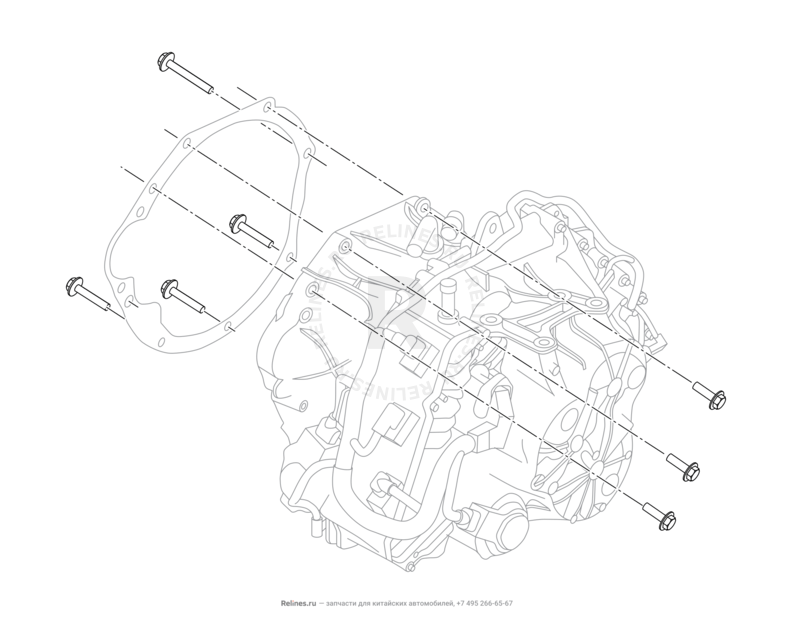 Запчасти Chery Tiggo 8 Поколение I (2018)  — ADDITIONAL PARTS-TRANSMISSION (2) — схема