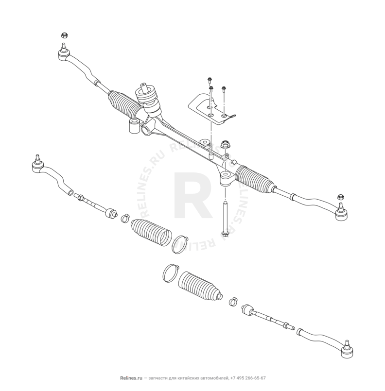 Запчасти Chery Arrizo 8 Поколение I (2022)  — Рулевая рейка (1) — схема
