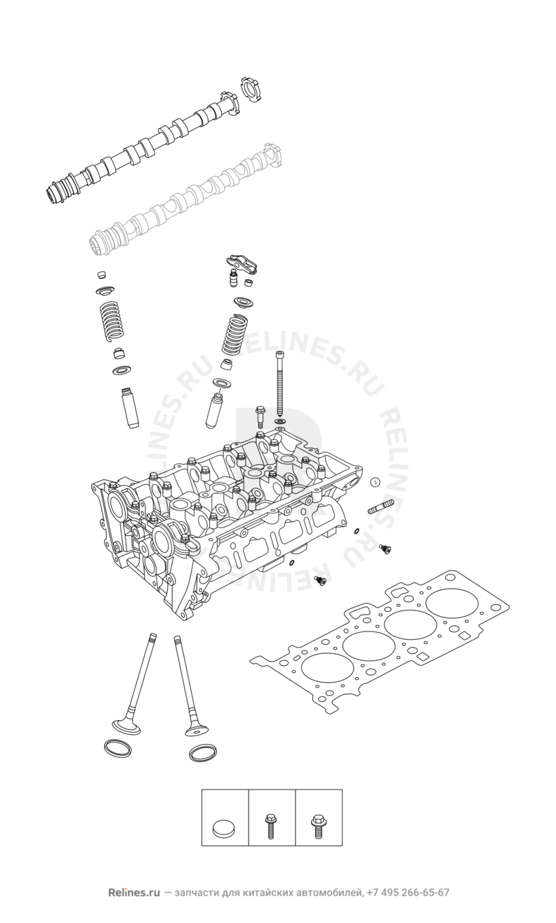 Запчасти Chery Tiggo 8 Поколение I (2018)  — Головка блока цилиндров — схема