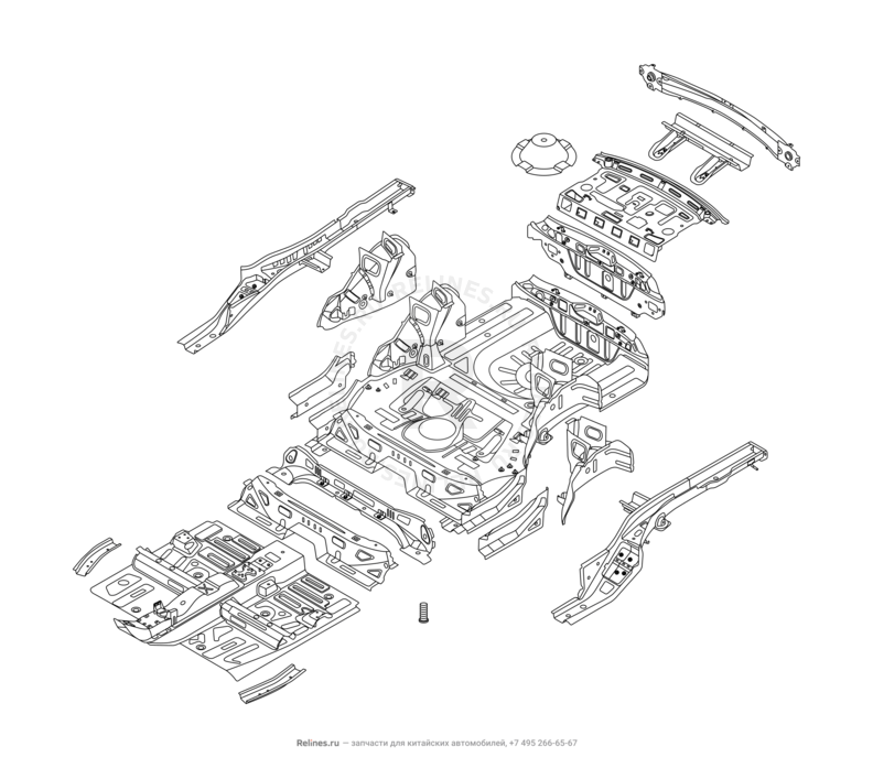 Запчасти Omoda S5 GT Поколение I (2022)  — FLOOR-VEHICLE BODY — схема