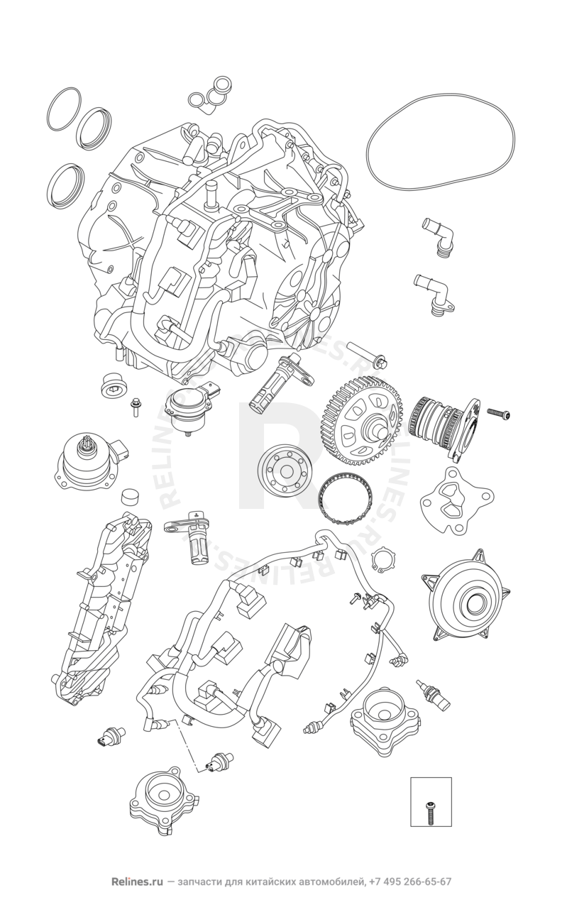 Запчасти Chery Tiggo 7 Pro Max Поколение I (2022)  — Трансмиссия (коробка переключения передач, КПП) (2) — схема