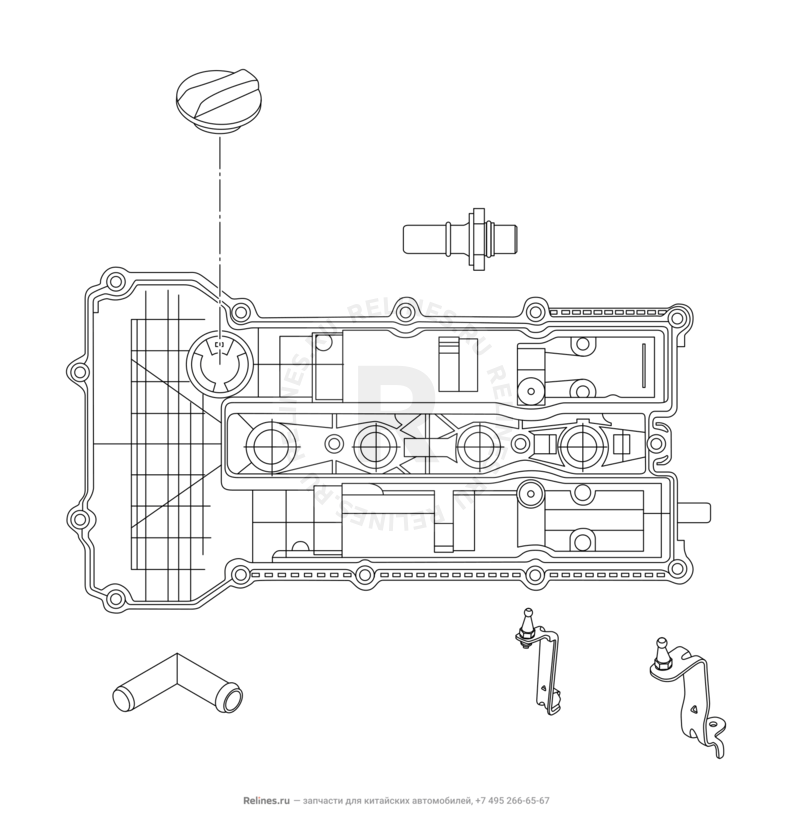 Крышка клапанная Omoda C5 — схема