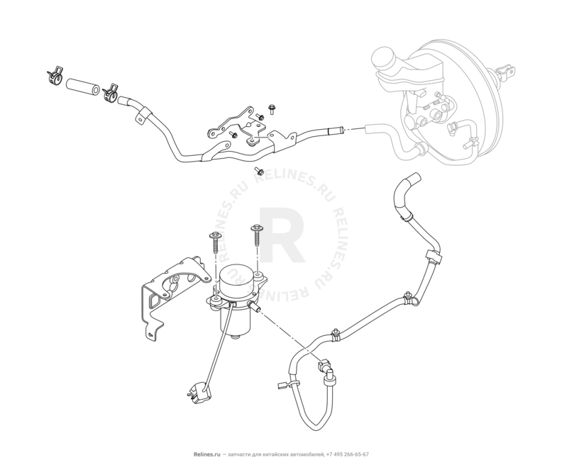Вакуумный насос Omoda S5 GT — схема