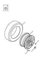 Колесные диски стальные (штампованные), алюминиевые (литые) и шины (18 inch, COMFORTABLE(EXCEPT RUSSIA&UKRAINE), FLAGSHIP VERSION) Geely Emgrand GT — схема