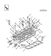 Запчасти Geely Emgrand GT Поколение I (2015)  — Головка блока цилиндров (JLD-4G24) — схема