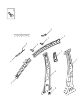 Запчасти Geely GS Поколение I — рестайлинг (2019)  — Центральная стойка кузова (FE-7JD) — схема