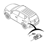 Плафон освещения багажного отсека (багажника) и подсветка номерного знака (2) Geely Emgrand X7 — схема