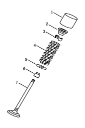 Клапанный механизм ГРМ ([4G20]) Geely Emgrand X7 — схема