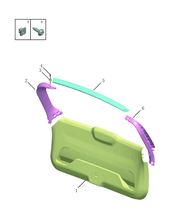 Запчасти Geely Monjaro Поколение I (2021)  — Обшивка 5-й двери (багажника) — схема